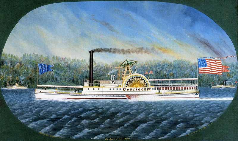 Confidence, Hudson River steamboat built 1849, later transferred to California